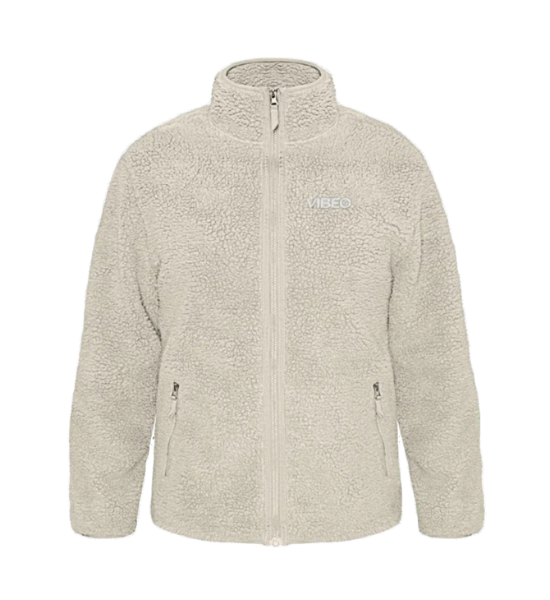 VIBEO Recycled Jacket - Sustainable Comfort with 100% Recycled Polyester Beige/Natural